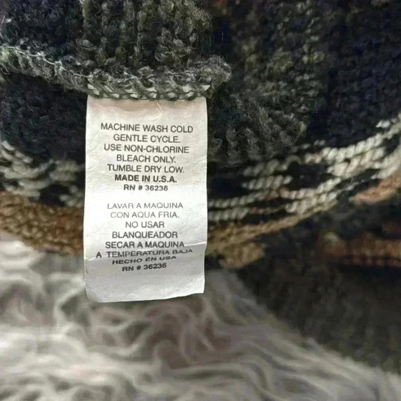 Vintage Kathy Ireland V-Neck Fair Isle Knit Sweater Cozy Cottagecore, M - Picture 6 of 8